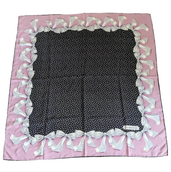 Large Tiffany silk ribbon scarf - Picture 9 of 9